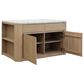 Club Collection By Sunpan Romilly Kitchen Island in Light Wash and White, , large