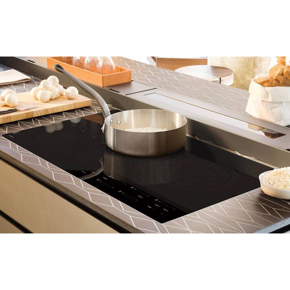 Wolf 36" Contemporary Electric Cooktop in Black Nebraska Furniture Mart