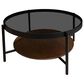 Shannon Hills Felix Round Coffee Table in Black and Walnut, , large