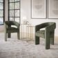 Waltham Gwen Open-Back Upholstered Arm Chair in Forest, , large