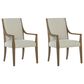 Hooker Furniture Chapman Upholstered Arm Chair in Beige (Set of 2), , large