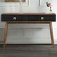 Armen Living Amigo Console Table in Black and Walnut, , large