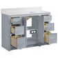 37B Lucerne 48" Single Bathroom Vanity in Soft Blue with Marble Top and Backsplash, , large