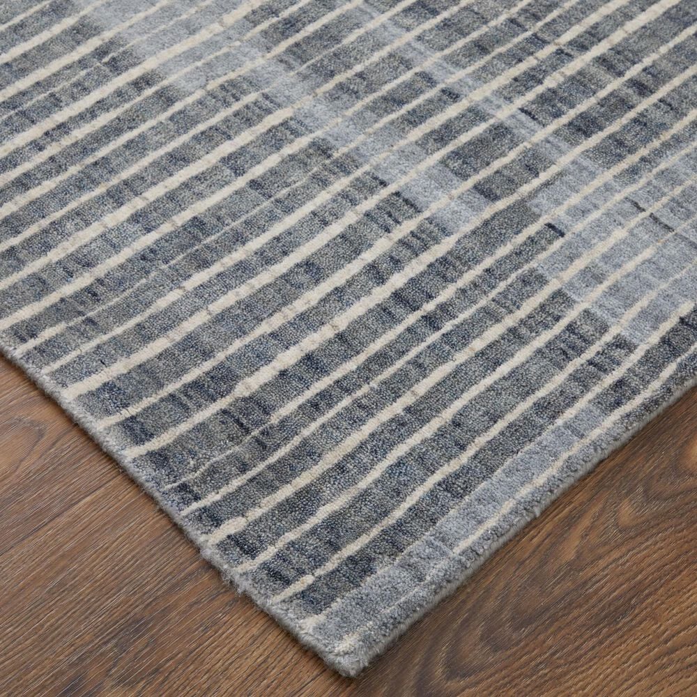 Feizy Eastfield Striped 2&#39;6&quot; x 10&#39; Blue and Beige Runner, , large