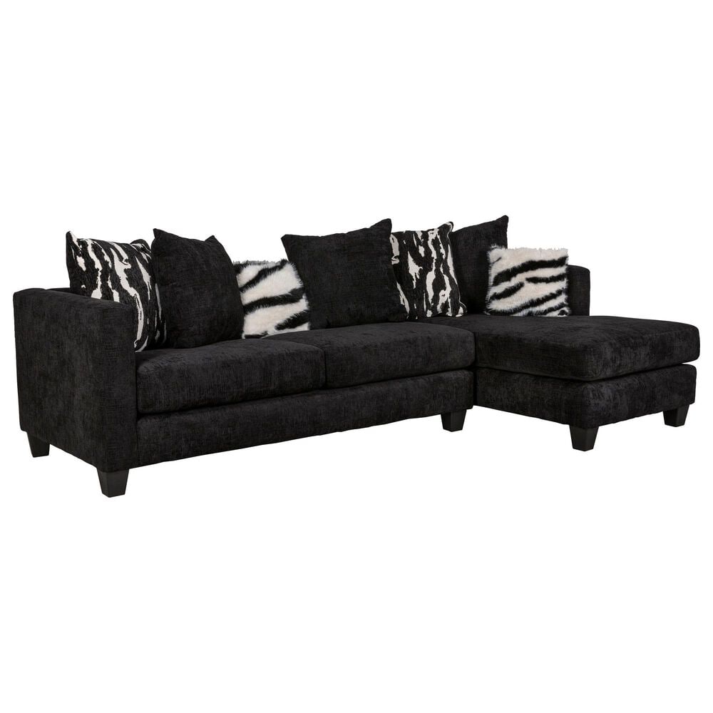 Carolina Furniture 2-Piece Sectional in Wowza Black, , large