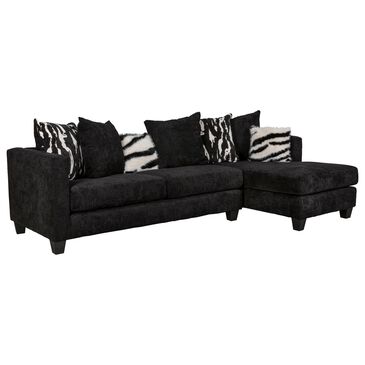 Carolina Furniture 2-Piece Sectional in Wowza Black, , large