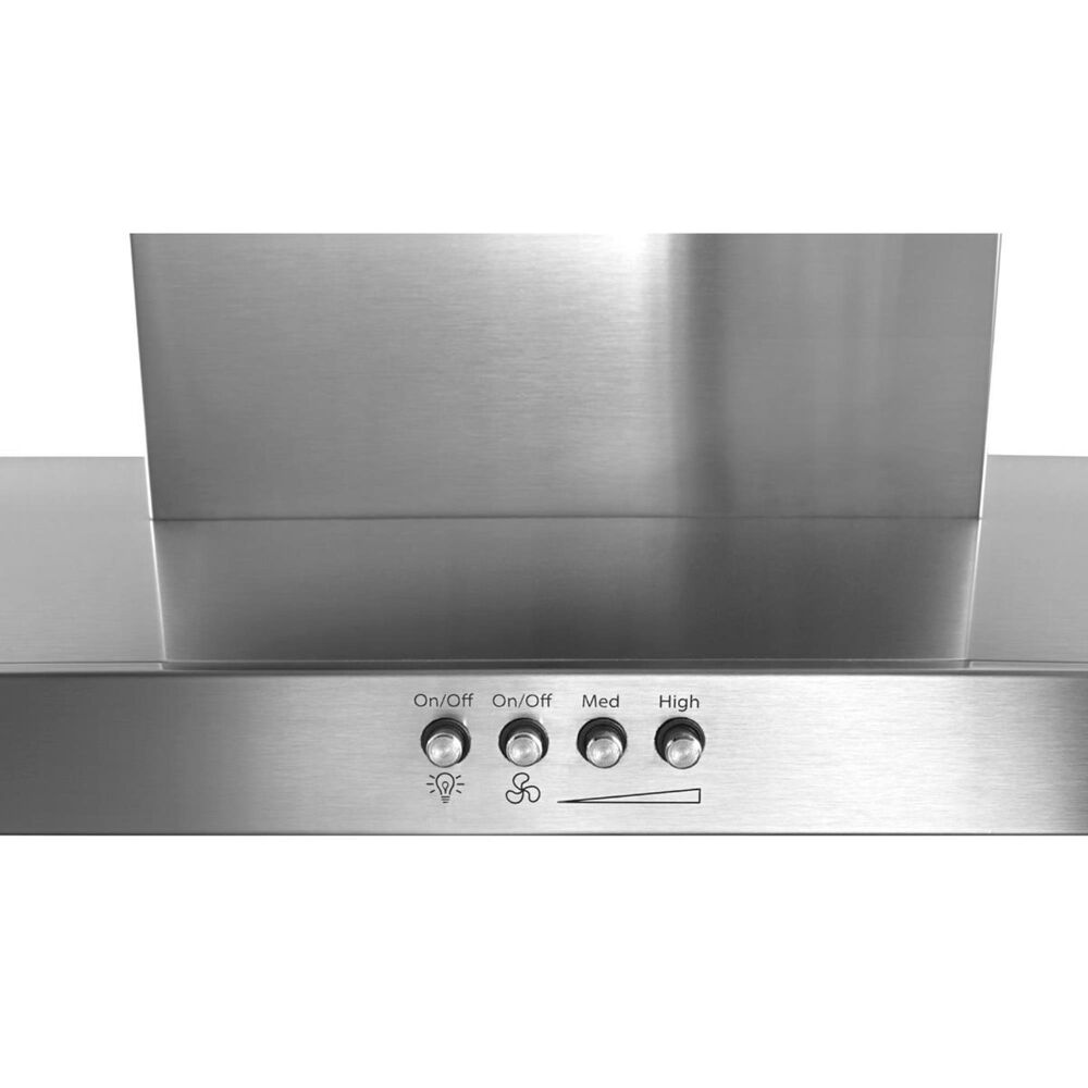 Whirlpool 36" Wall Mount Flat Range Hood in Stainless Steel Nebraska Furniture Mart
