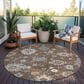 Dalyn Rug Company Portico PO6 Chocolate 8" Round Area Rug, , large