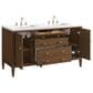 James Martin Vanities Mirin 60" Double Vanity in Mid Century Walnut with 3 cm White Zeus Quartz Top, , large