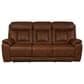 Bassett Benson Leather Power Reclining Sofa in Tuscan Caf, , large