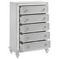New Heritage Design Stardust 5-Piece Queen Bedroom Set in White and Silver, , large