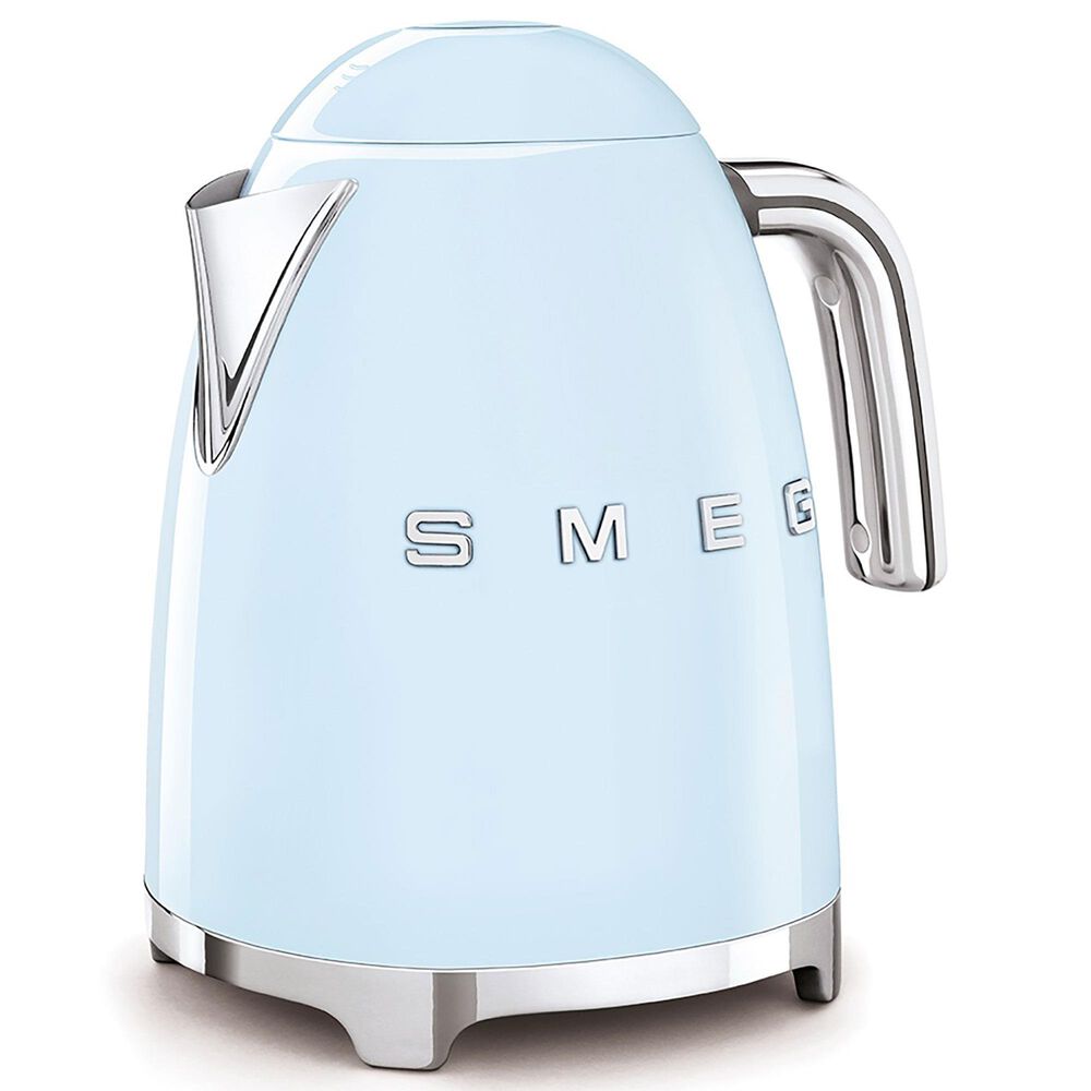 Smeg 7-Cup Stainless Steel Retro Style Electric Kettle in Pastel Blue, , large