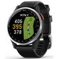 Garmin Approach S44 43mm Golf Smartwatch Silver Aluminum Bezel Case with Black Silicone Band, , large