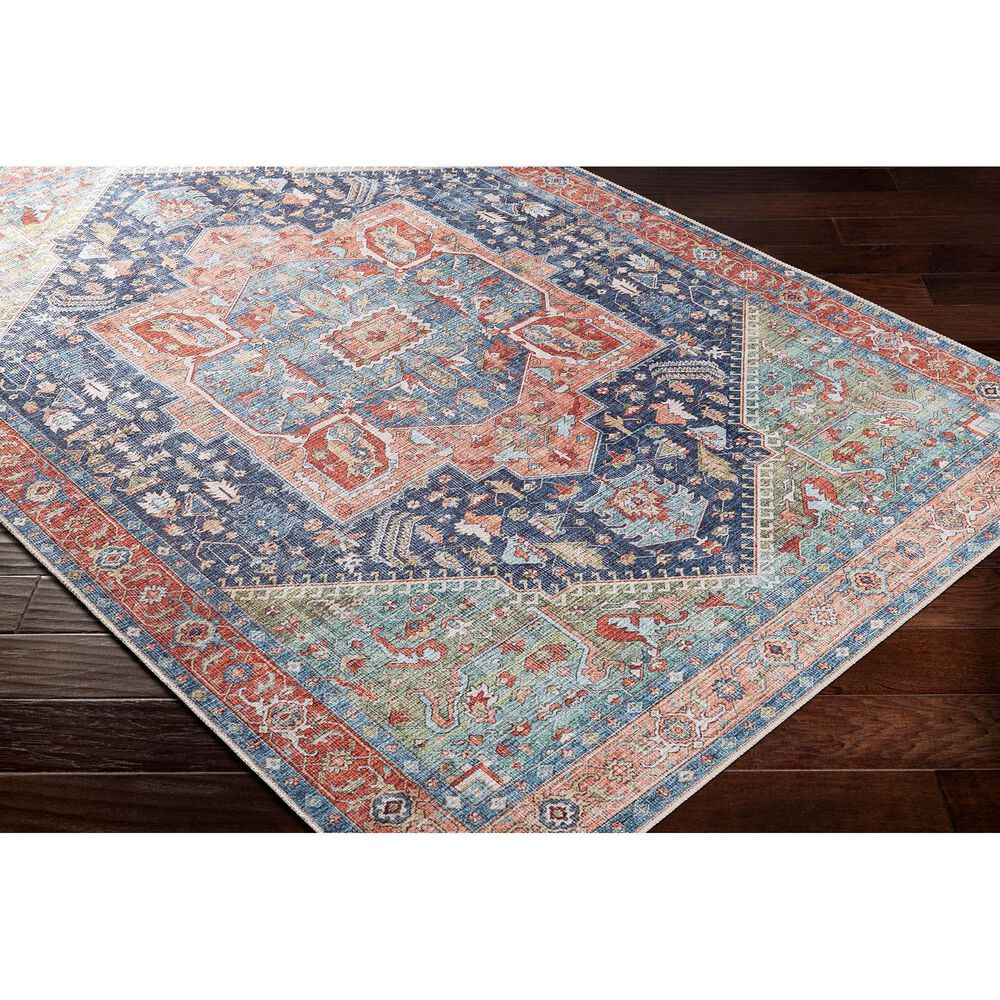 Surya Amelie AML-2311 7&#39;10&quot; x 10&#39;2&quot; Navy, Peach, Green, Coral, Beige and Blush Area Rug, , large