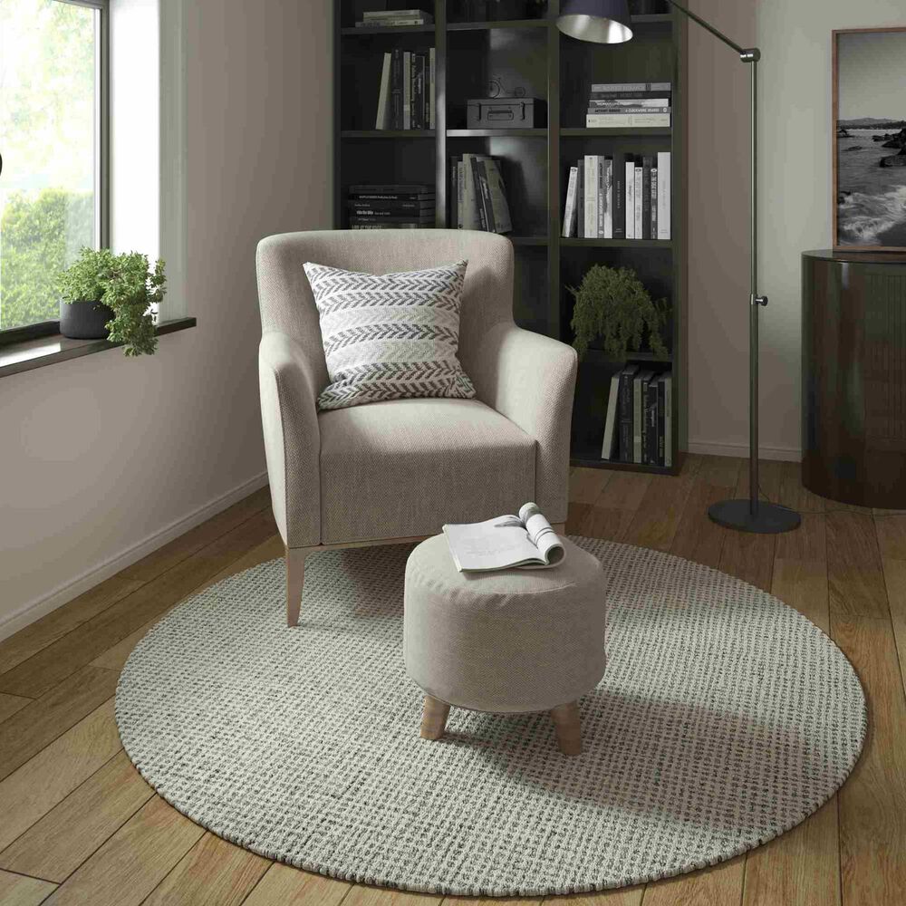 L&amp;R Resources Criss Cross 82378GRY Gray 6&#39; Round Area Rug, , large
