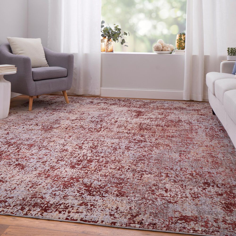 Feizy Pryor 10&#39; x 13&#39; Red and Multicolor Area Rug, , large