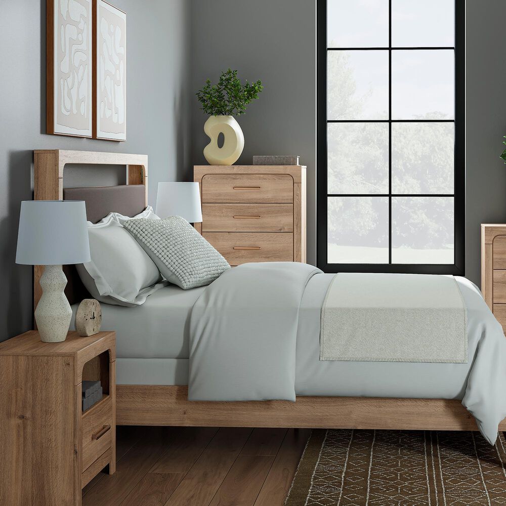 Ashley Kinlanni 1-Drawer Nightstand in Tan, , large