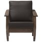 Baxton Studio Pierce Lounge Chair with Walnut Frame in Dark Brown, , large