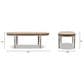 Jennifer Taylor Home Colette Oval Dining Table in Antique Natural Brown and Antique Blue-Grey - Table Only, , large