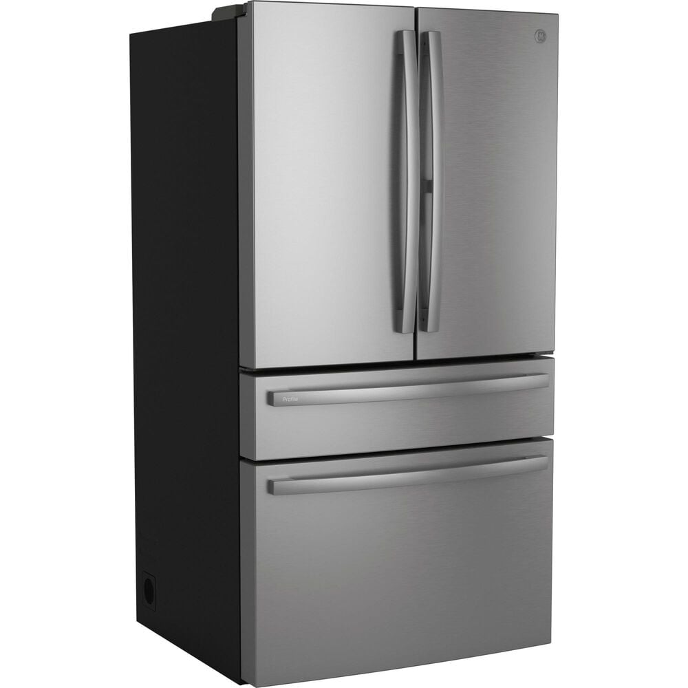 GE Profile 23.2 Cu. Ft. Smart Counter-Depth Fingerprint Resistant 4-Door French-Door Refrigerator With Dual-Dispense AutoFill Pitcher in Stainless Steel, , large
