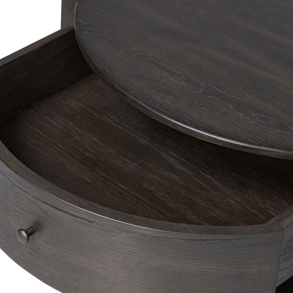 Four Hands Bode 1 Drawer Nightstand in Smoked Black, , large