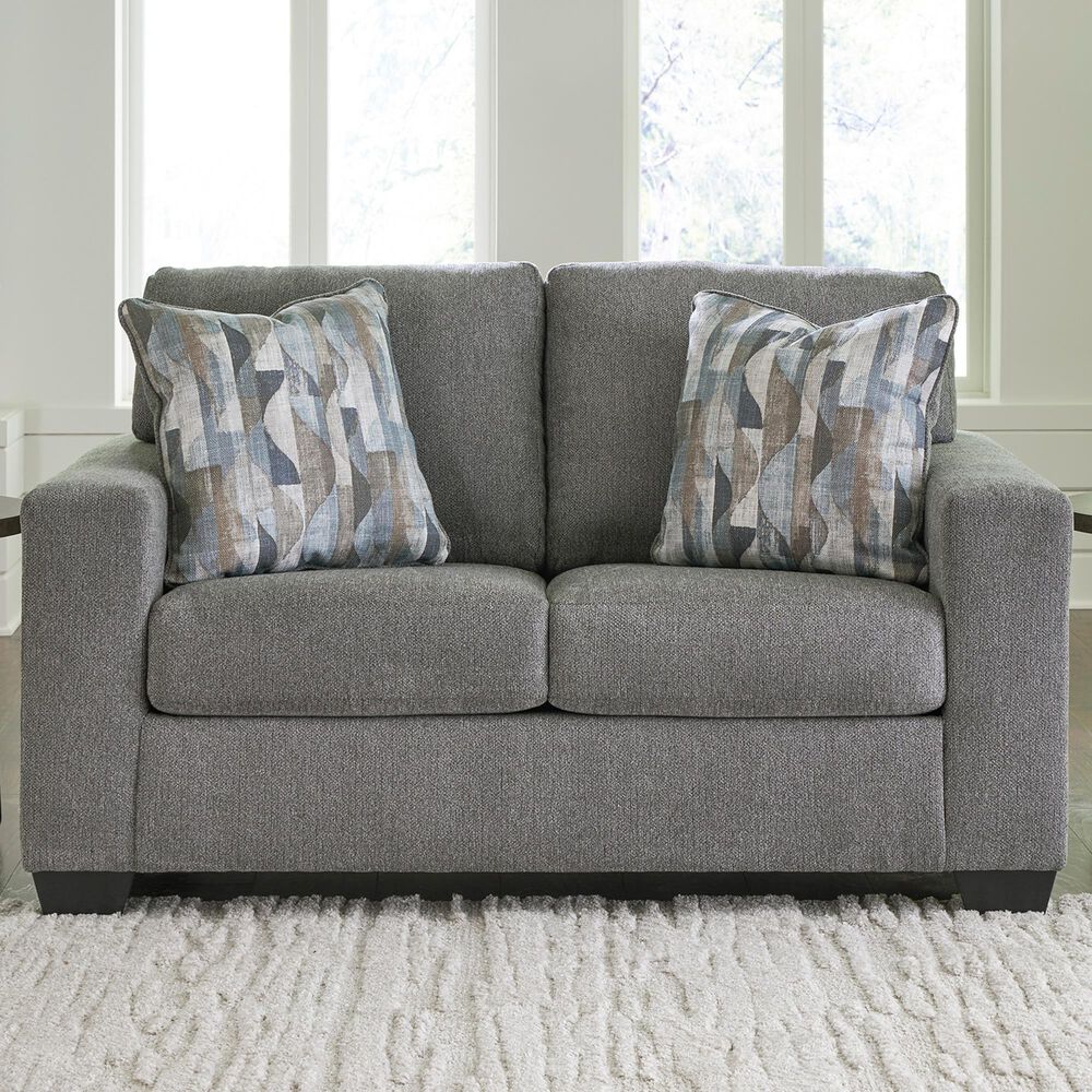 Signature Design by Ashley Deltona Loveseat in Graphite | NFM