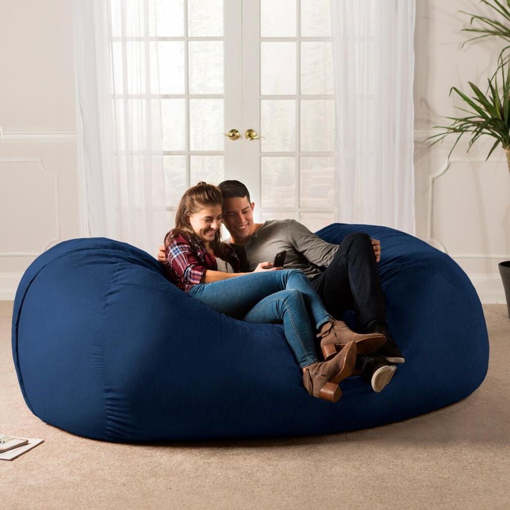 Jaxx 7&#39; Giant Bean Bag Sofa in Navy, , large