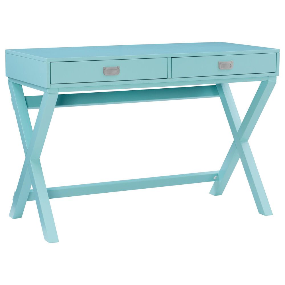 Linon Home Decor Peggy Writing Desk in Baby Blue, , large
