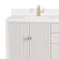 James Martin Vanities Myrrin 72" Vanity in Bright White with Single Hole 3 cm White Zeus Quartz Top & Backsplash, , large
