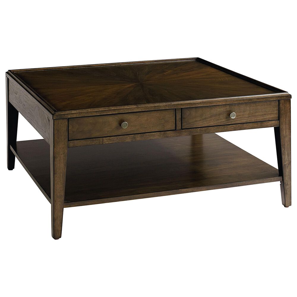 Bassett Palisades Square Cocktail Table in American Walnut, , large