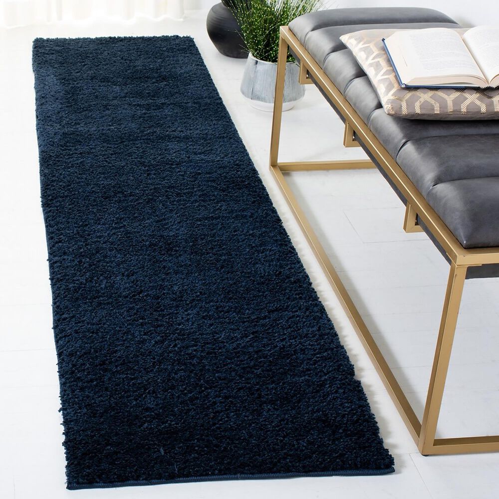 Safavieh August Shag AUG553M 2&#39; x 8&#39; Navy Runner, , large