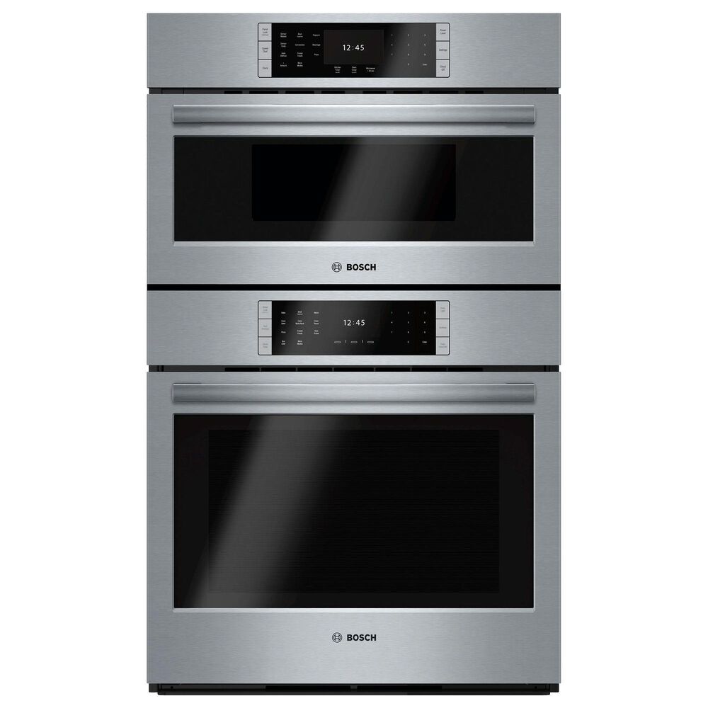 Bosch Benchmark 2-Piece Kitchen Package with Stainless Steel 30&quot; Combination Wall Oven and Black 30&quot; Smart Induction Cooktop, , large