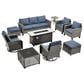 HOMLUX 10-Piece Patio Conversation Set in Denim Blue, , large