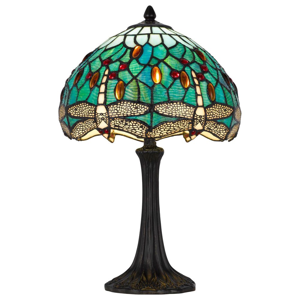 Cal Lighting Emerald Tiffany Table Lamp in Bronze, , large