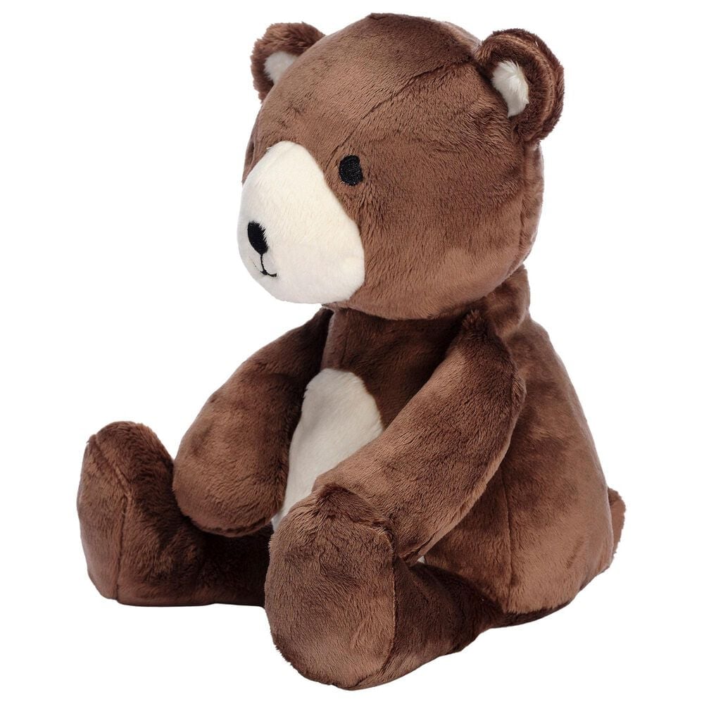 Lambs and Ivy Sleepytime Bear Plush Stuffed Animal Toy - Buster in Brown and White, , large