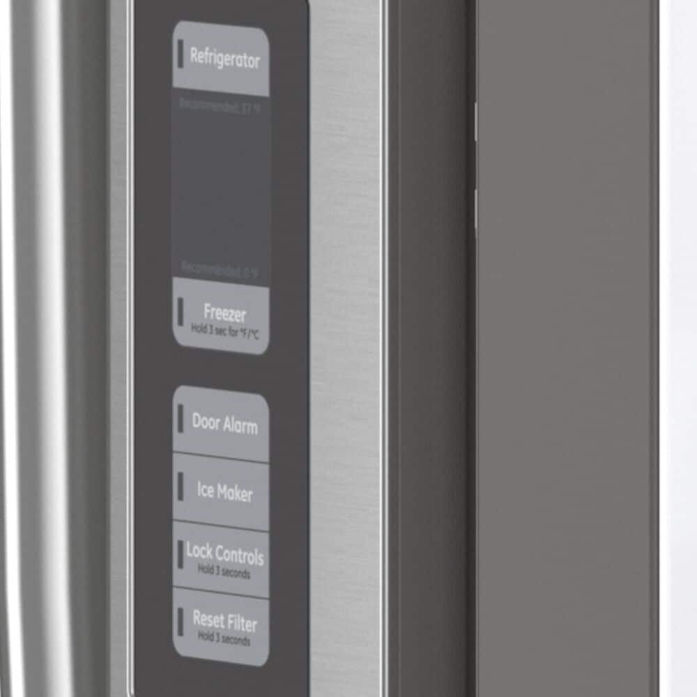 GE Appliances 23.1 Cu. Ft. Counter Depth French Door Refrigerator in Stainless Steel, , large