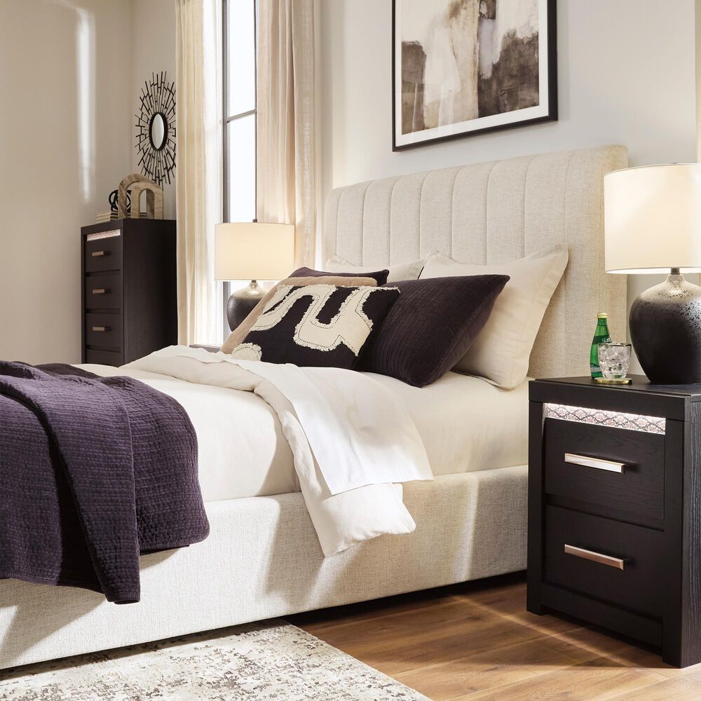 Ashley Shoralli King Upholstered Storage Bed in Beige, , large