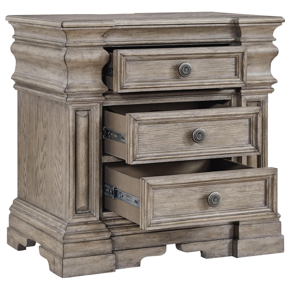Millenium Blairhurst 3-Drawer Nightstand in Light Grayish Brown, , large