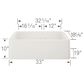 Blanco Ikon 33" Apron Double Bowl Farmhouse Sink with Low Divide in White, , large