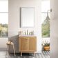 James Martin Vanities Laurent 30" Single Bathroom Vanity in Light Natural Oak with 3 cm Eternal Jasmine Pearl Quartz Top and Rectangular Sink, , large