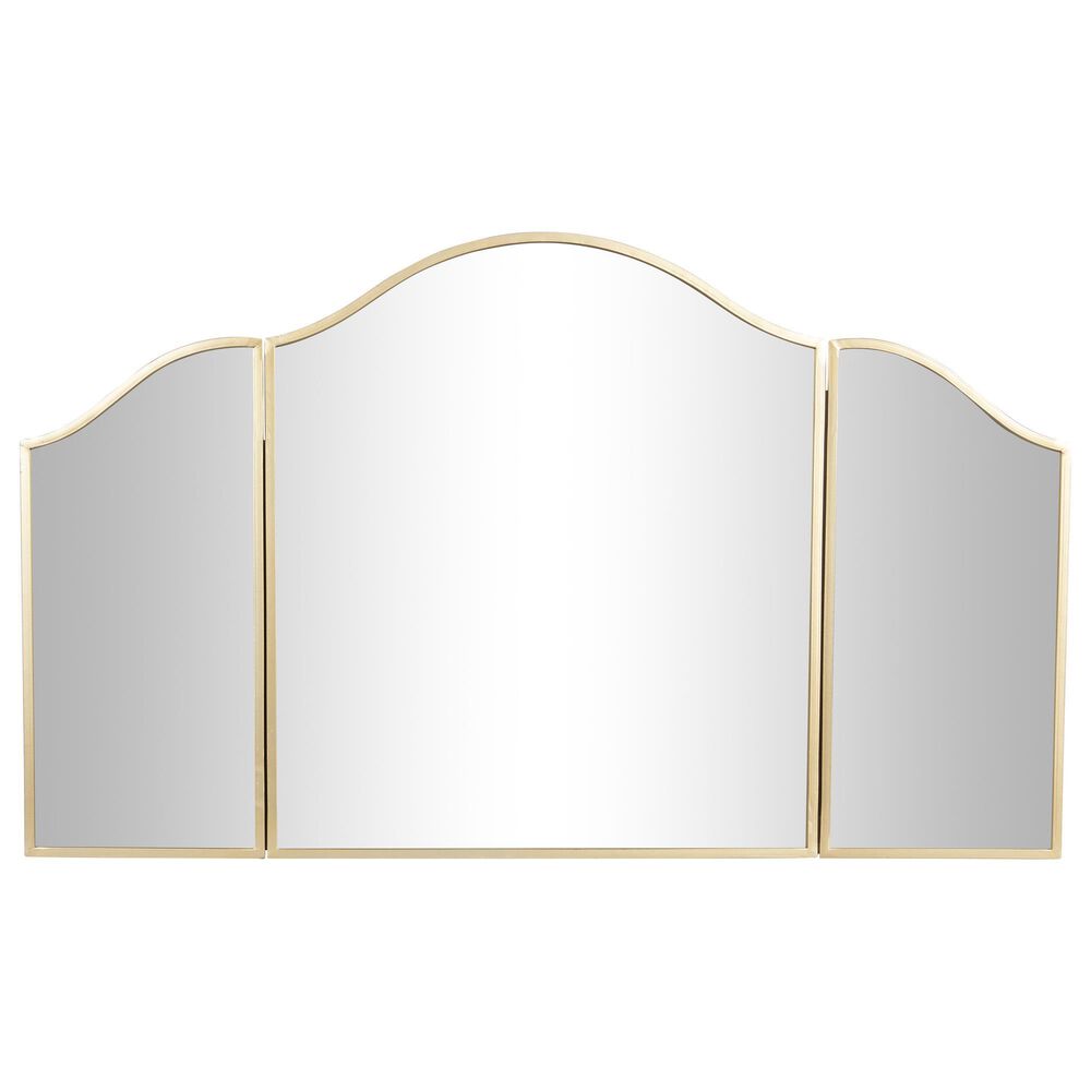 Maple and Jade 53&quot; x 31&quot; Wall Mirror in Glossy Gold, , large