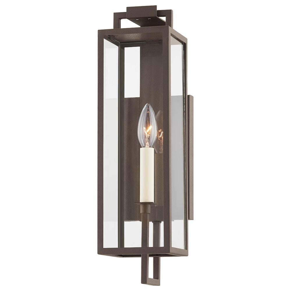 Troy Lighting Beckham 17" 1-Light Exterior Wall Sconce in Textured Bronze, , large