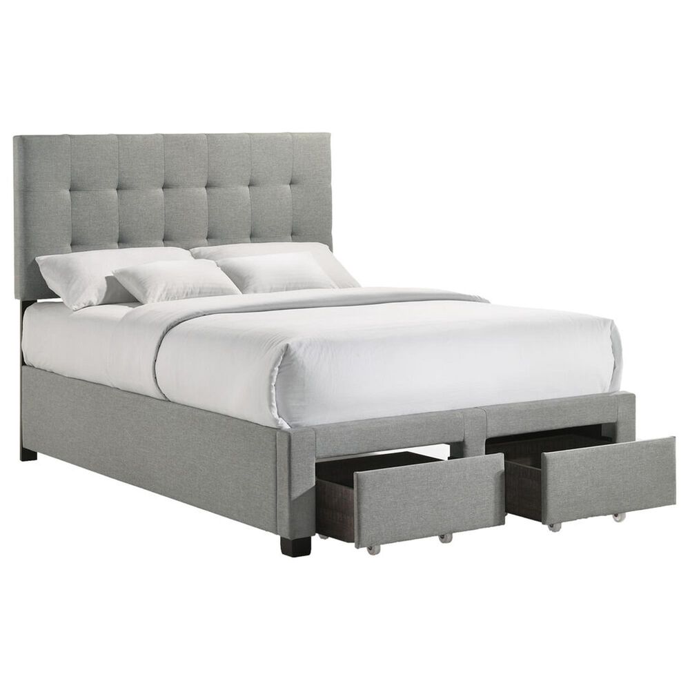 Intercon Full Upholstered Storage Bed in Gray, , large