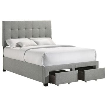 Intercon Full Upholstered Storage Bed in Gray, , large