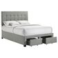 Intercon Full Upholstered Storage Bed in Gray, , large