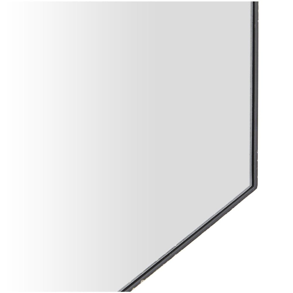 Maple and Jade 21&quot; x 24&quot; Hexagon Wall Mirror with Thin Minimalistic Frame in Black, , large