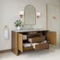 James Martin Hudson 60" Single Bathroom Vanity in Honey Oak with 3 cm Carrara Marble Top and Rectangular Sink, , large