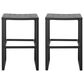 Linon Home Decor Holland Outdoor Bar Stool in Black (Set of 2), , large