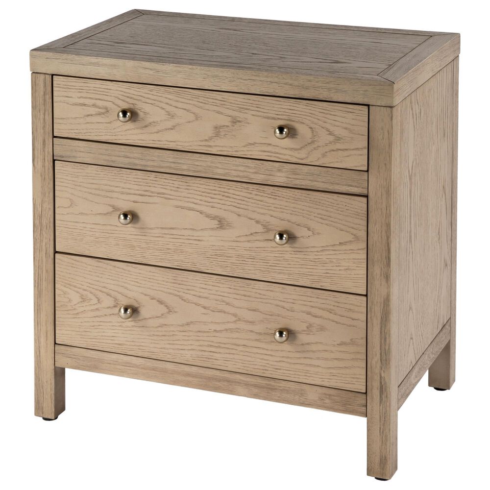 Butler Specialty Company Nora 3 Drawer Nightstand in Light Oak, , large