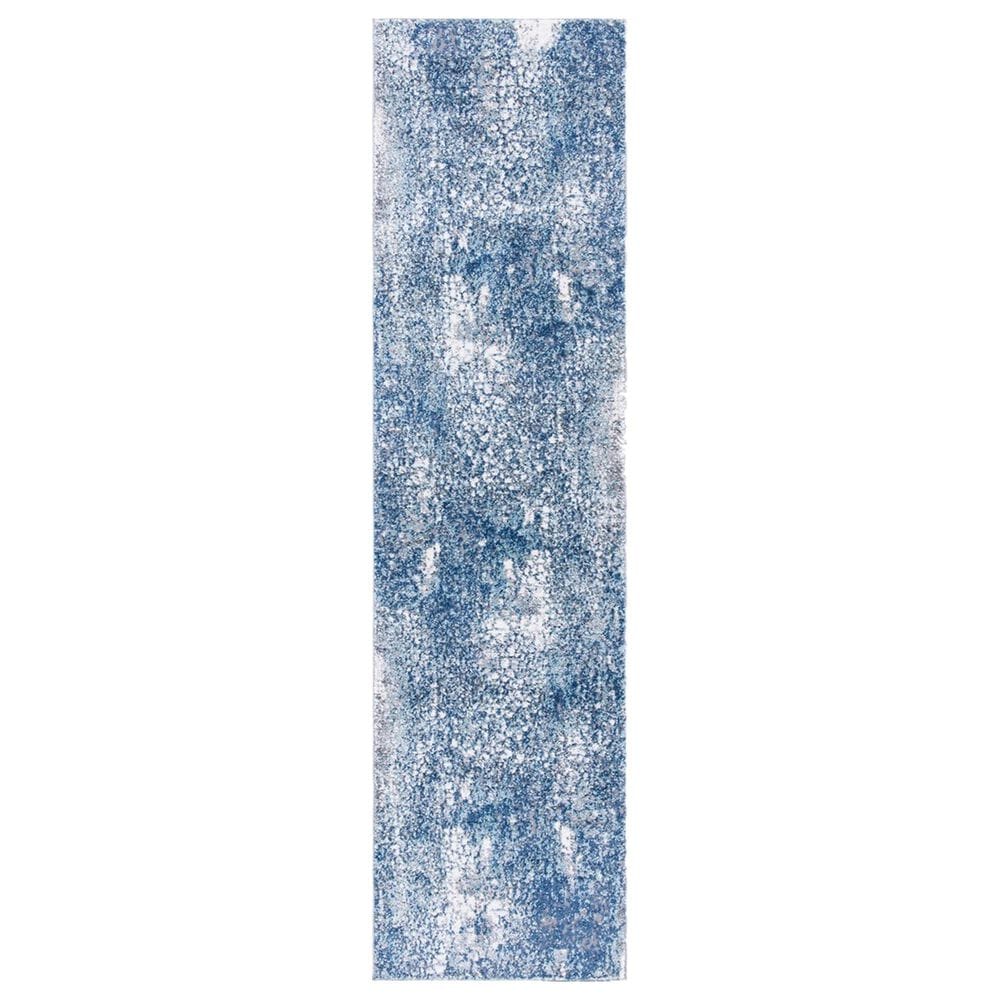 Safavieh Aston 2" x 11" Navy and Gray Runner, , large